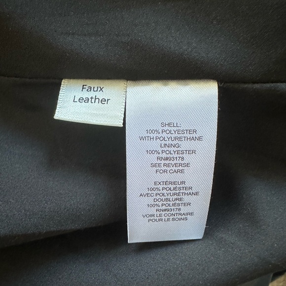 T TAHARI Black Faux Leather Jacket - Picture 9 of 10